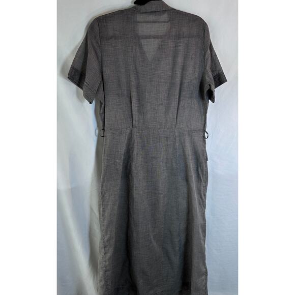 Vintage Bea Young Gingham Cotton Dress 16.5 | Short Sleeve Button Front USA - Picture 2 of 6